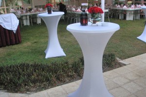 Poseur Tables in White
